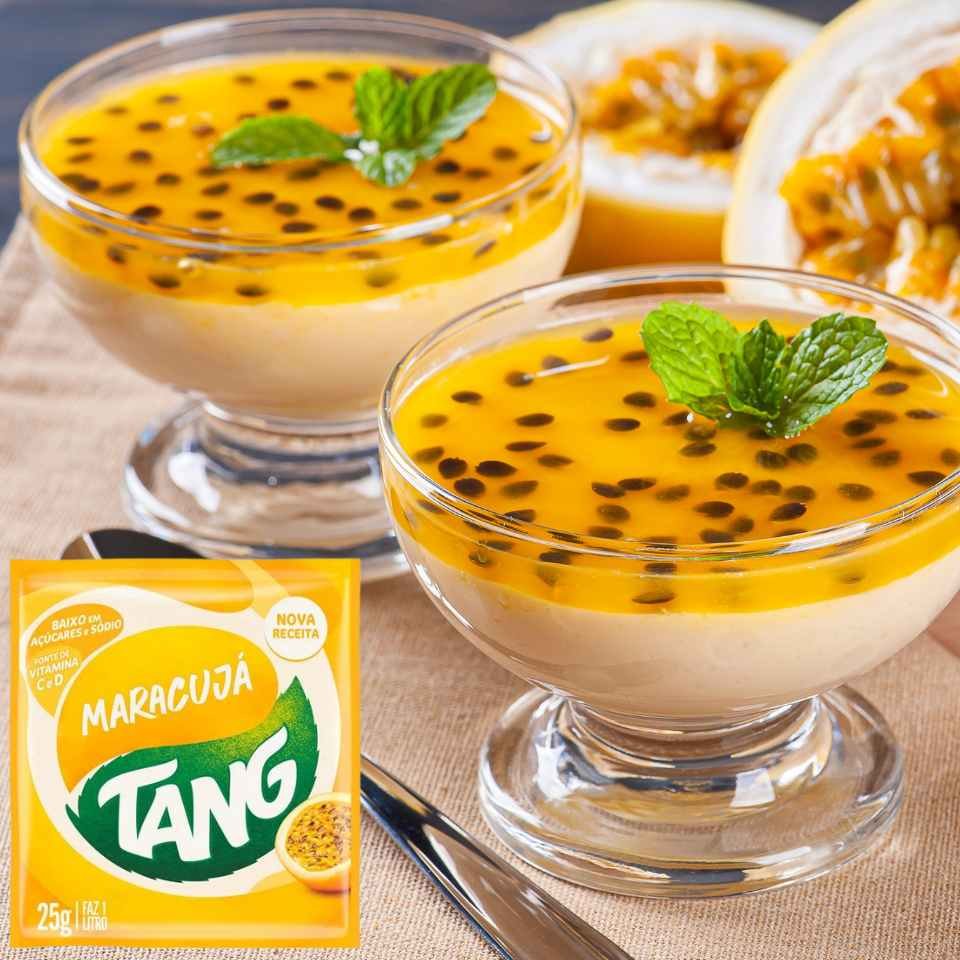 Mousse de maracujá com tang