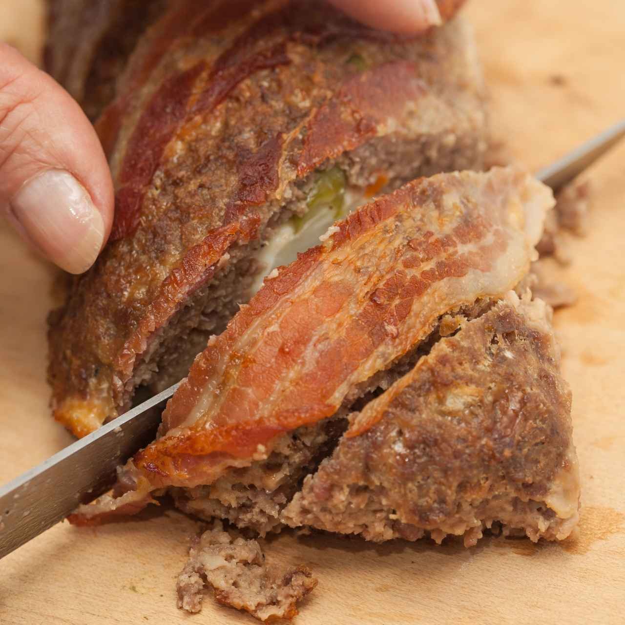 bolo de carne recheado